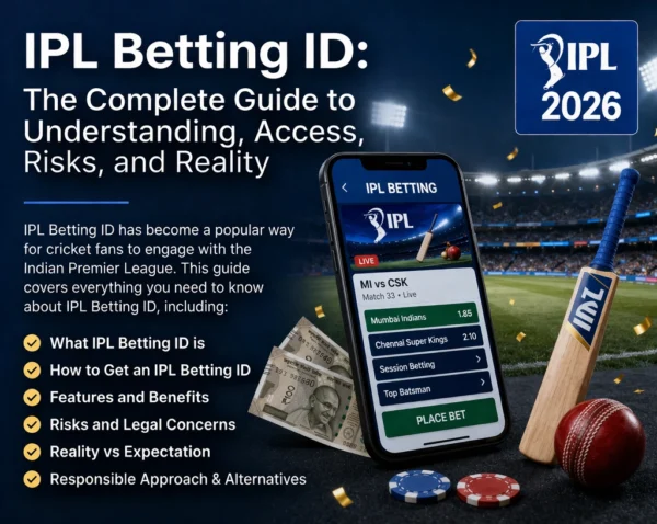 IPL Betting ID complete guide 2026 with logo, features, risks and betting app interface