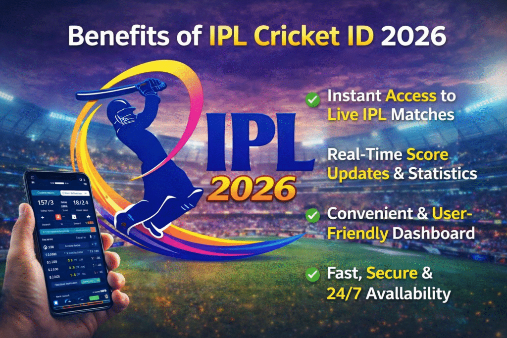 Benefits of IPL Cricket ID 2026 – Live Access, Fast Updates with IPL Logo