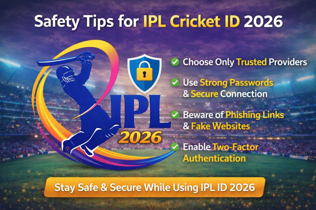 IPL Cricket ID Safety Tips 2026 – Secure Login and Safe Online Cricket Access with IPL Logo