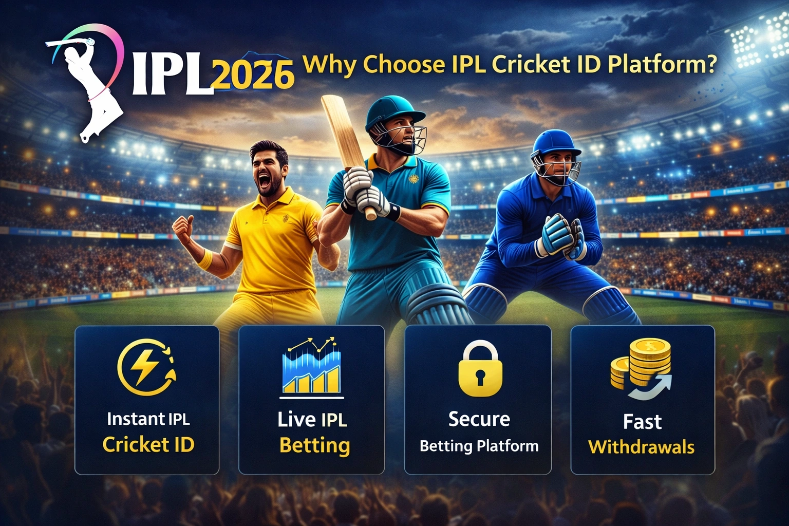 Why Choose IPL Cricket ID Platform banner with IPL2026 logo